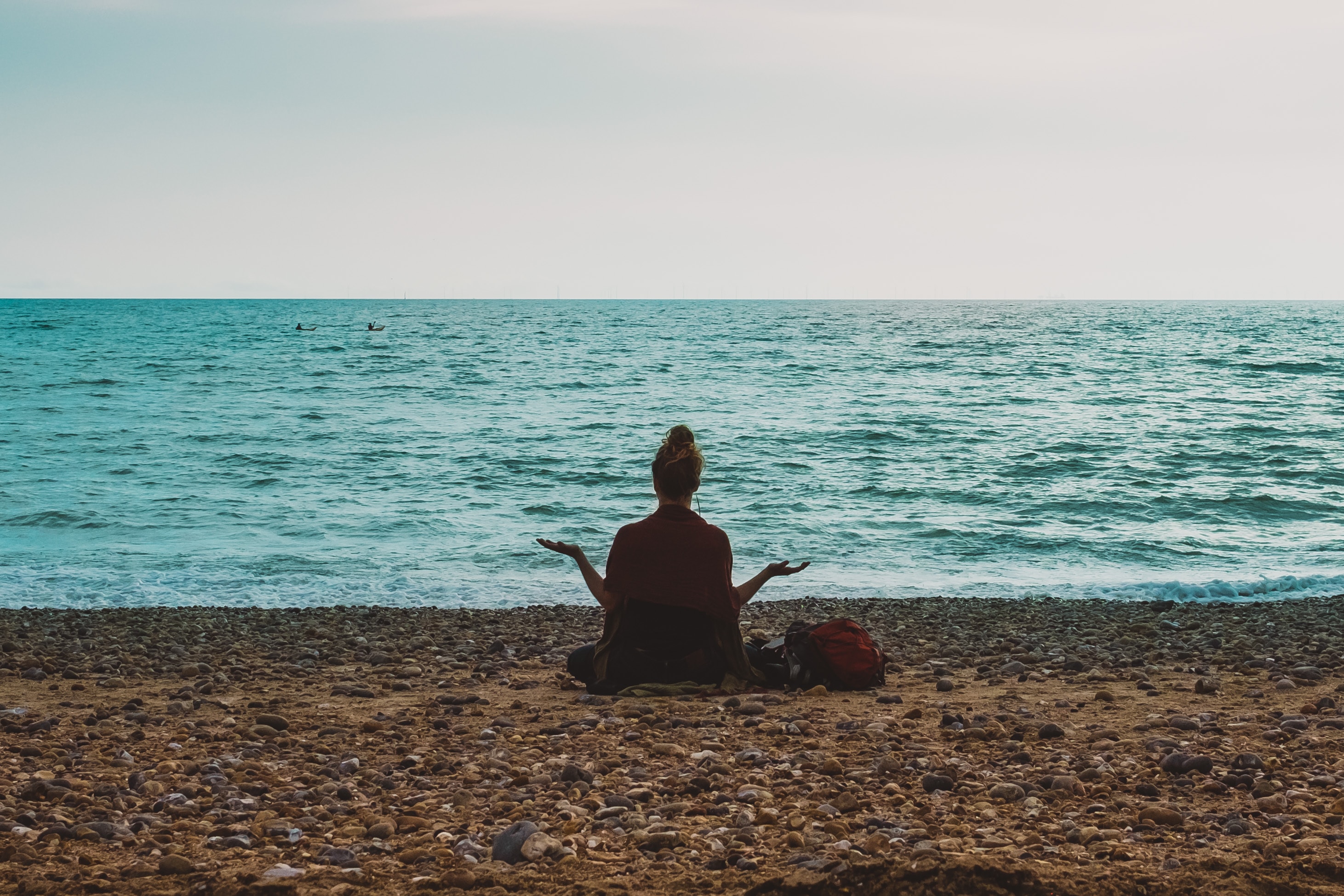 beach meditate